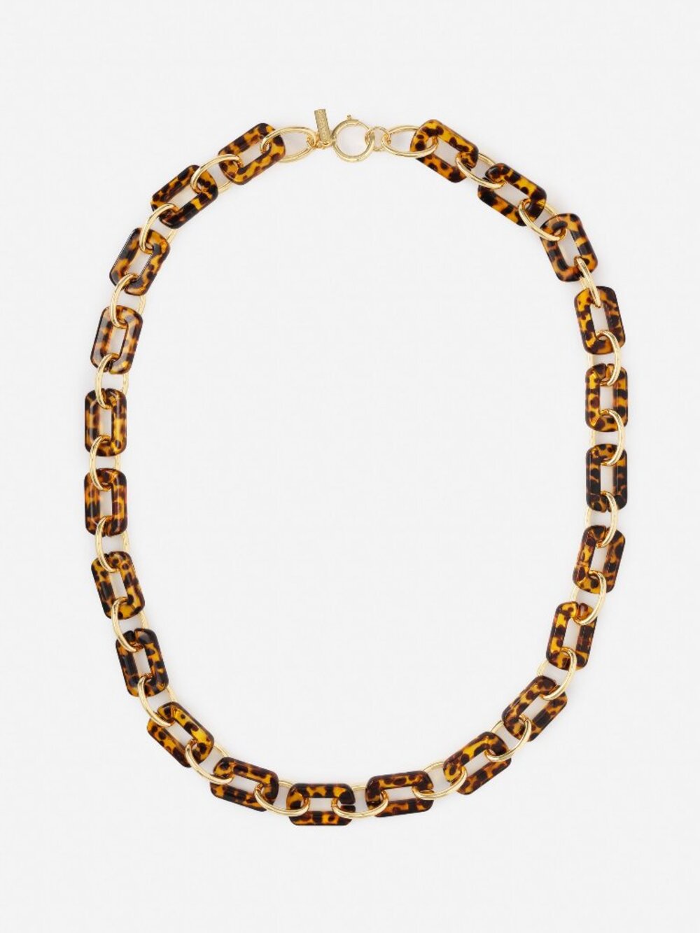 J McLaughlin Chain Link Necklace - Tortoise/Gold NEW